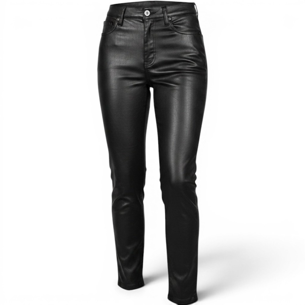 Wilfred Womens Pants Straight Black Vegan Leather Melinaโ High Waist 2